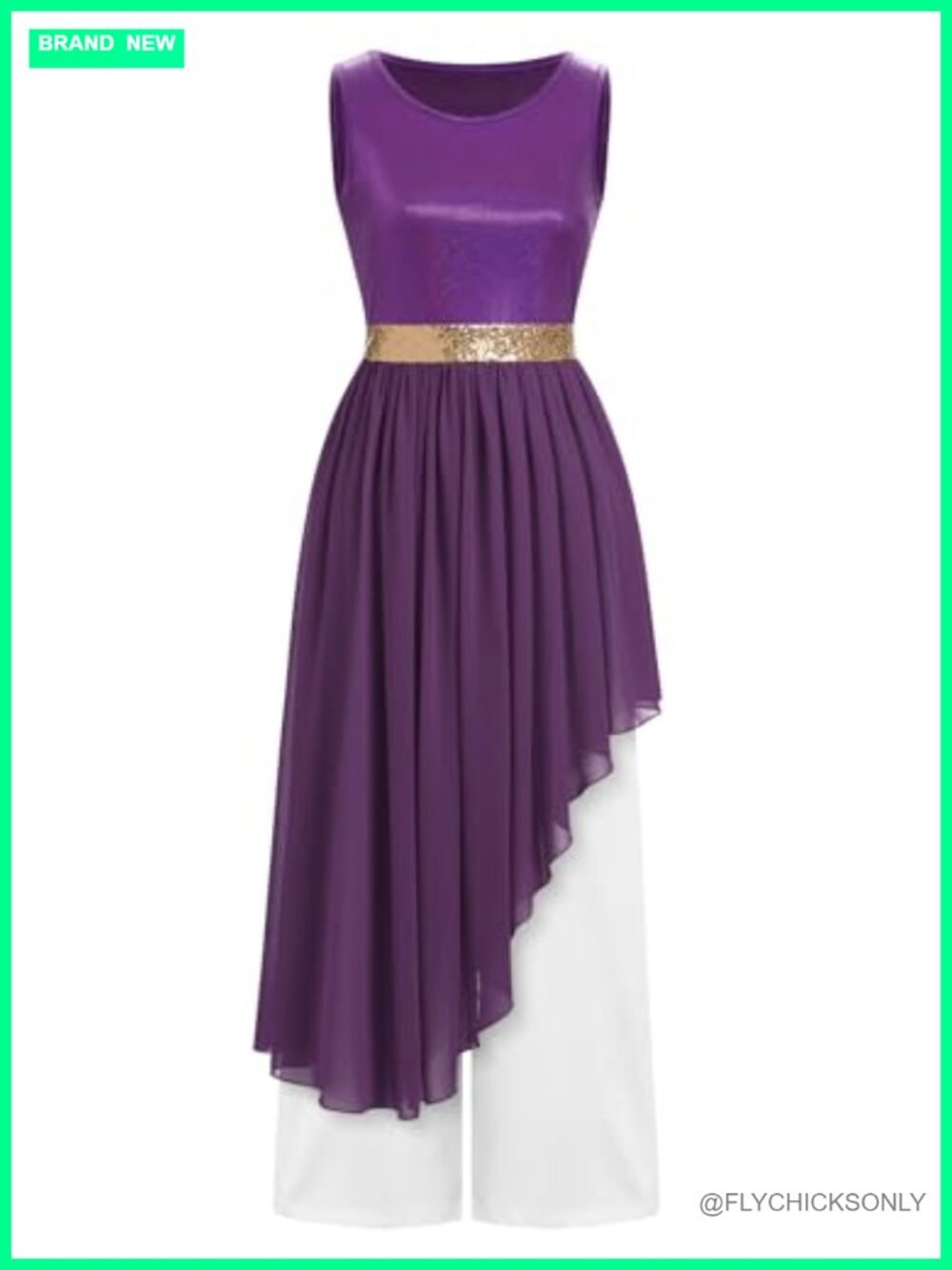 Praise Dance Dress Worship Overlay Tunic Baggy Pant Metallic Liturgical Costume